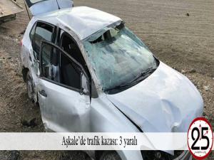  Aşkalede trafik kazası: 3 yaralı 