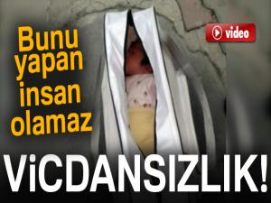 Büyük vicdansızlık, bebeği çöpe attılar