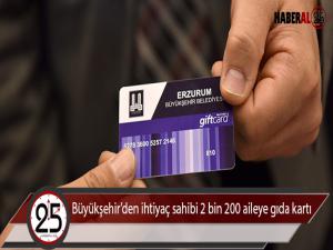 Büyükşehirden ihtiyaç sahibi 2 bin 200 aileye gıda kartı 