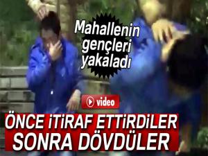 Çocuk hırsızı yakalayıp önce itiraf ettirdiler sonra dövdüler