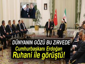 Cumhurbaşkanı Erdoğan Ruhani ile görüştü