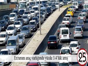 Erzurum araç varlığında yüzde 3.4lük artış 