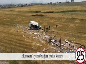 Horasanı yasa boğan trafik kazası 