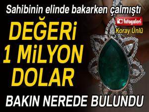 İstanbul'dan çalınan 1 milyon dolarlık 'zümrüt' Mersin'de bulundu