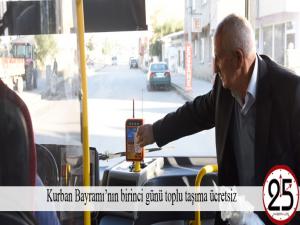 Kurban Bayramının birinci günü toplu taşıma ücretsiz 