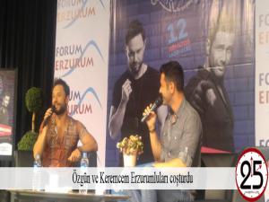 Özgün ve Keremcem Erzurumluları coşturdu 