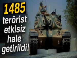 TSK: '1485 terörist etkisiz hale getirildi'