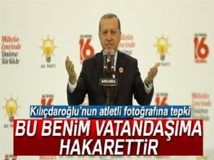 Erdoğan, Kılıçdaroğlu'nun atletli fotoğrafına tepki gösterdi