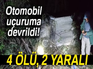 Erzincan'da virajı alamayan otomobil şarampole devrildi: 4 ölü, 2 yaralı