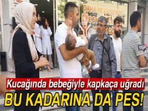 Kucağında bebeğiyle kapkaça uğradı