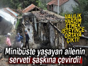 Yardım isteyen ailenin serveti çıktı