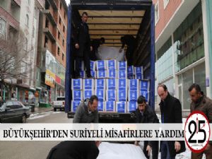 Büyükşehir'den Suriye'li misafirlere yardın tırı