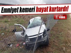 Emniyet kemeri hayatlarını kurtardı