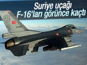 Türk F-16'larını gören Suriye uçağı kaçtı