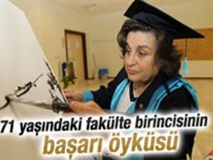 71 yaşındaki fakülte birincisinin başarı öyküsü