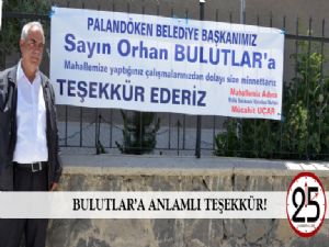 Başkan Orhan'a anlamlı teşekkür!