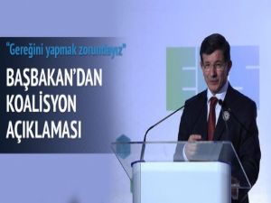 Başbakan'dan koalisyon açıklaması