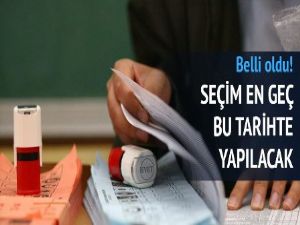 Seçim en geç 22 Kasım'da yapılacak