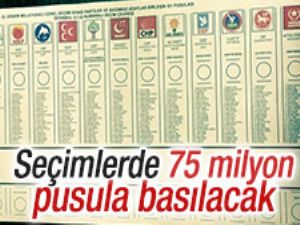 1 Kasım seçimlerine 75 milyon pusula basılacak