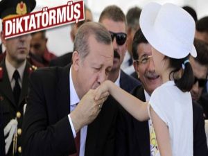 Erdoğan küçük kızın elini öptü