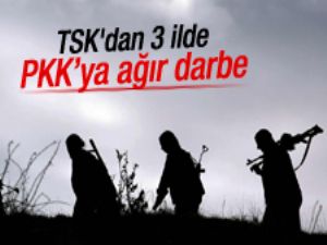 TSK'dan 3 ilde PKK'ya ağır darbe