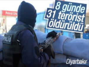 Diyarbakır'da öldürülen terörist sayısı 31'e yükseldi