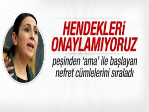 Figen Yüksekdağ: Hendek yöntemini onaylamıyoruz ama..