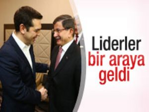 Başbakan Davutoğlu Aleksis Çipras'la görüştü