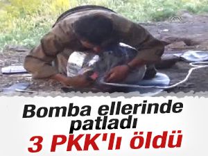 Şırnak'ta el yapımı bomba patladı: 3 terörist öldü