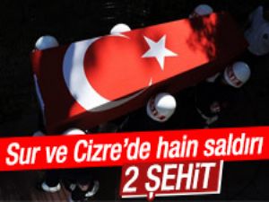 Sur ve Cizre'de hain saldırı: 2 şehit