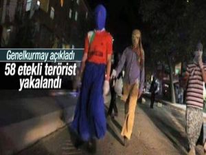 Etek giyerek kaçmaya çalışan 58 terörist yakalandı