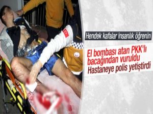 Adana'da bombacı teröristi polis kurtardı