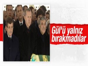 Abdullah Gül kayınpederini son yolculuğuna uğurluyor