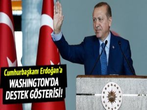 Cumhurbaşkanı Erdoğan'a Washington'da destek gösterisi