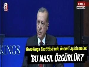 Cumhurbaşkanı Erdoğan Brookings Enstitüsü'nde konuştu