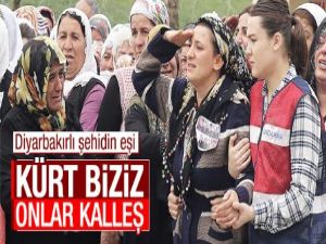 Diyarbakırlı şehidin eşi PKK'ya lanet okudu