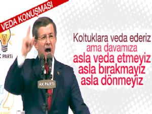 Ahmet Davutoğlu veda konuşmasını yaptı