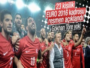 İşte A Milli Takım'ın 23 kişilik EURO 2016 kadrosu