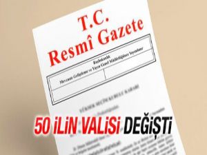 50 ilin valisi değişti