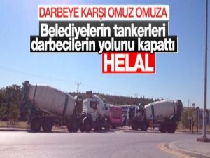 Belediyeler darbe girişimine karşı dik durdu