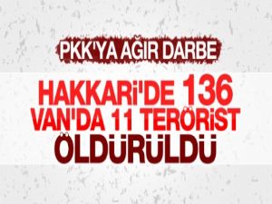 Hakkari ve Van'da PKK'ya ağır darbe