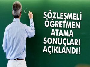 Sözleşmeli öğretmen atama sonuçları açıklandı!