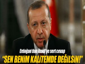 Erdoğan: Sen benim kalitemde değilsin