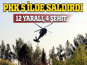 PKK 5 İlde Saldırdı: 12 yaralı, 4 şehit