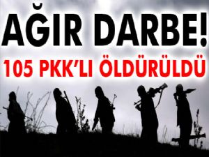 TSK: 105 PKK'lı terörist öldürüldü