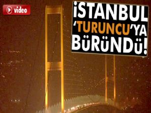 İstanbul'un sembolleri kadına yönelik şiddete karşı turuncuya büründü