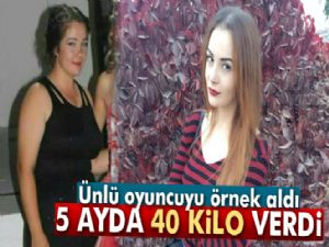 Ünlü oyuncuyu örnek aldı, 5 ayda 40 kilo verdi