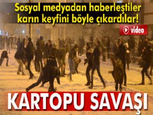 Eskişehir'de kar topu savaşı