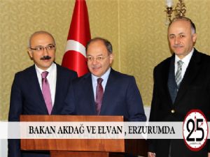  Bakan Akdağ ve Elvan, Erzurum'da 