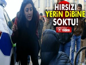 Bisikletini çalan hırsızı yerin dibine soktu